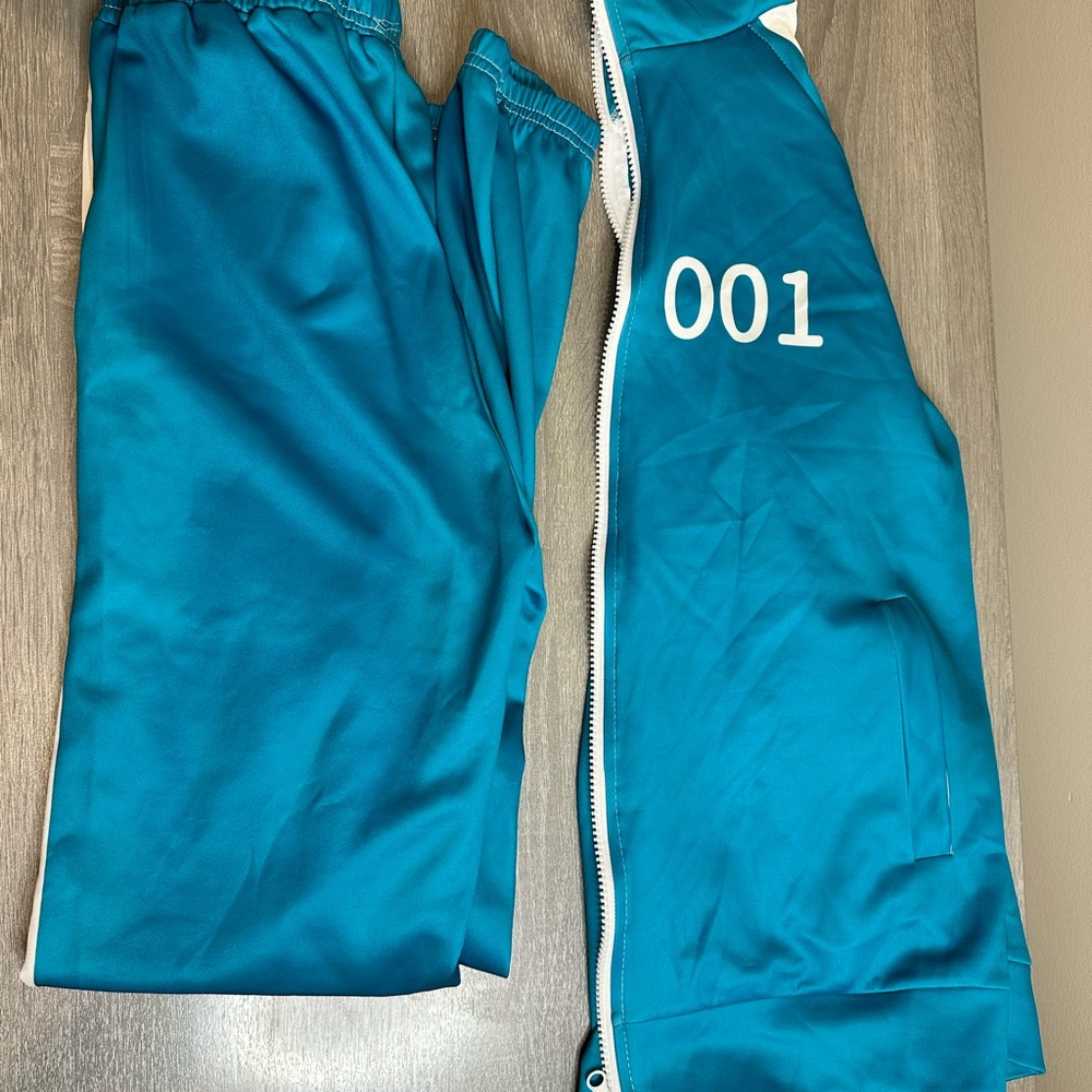 Teal Tracksuit with Number 001